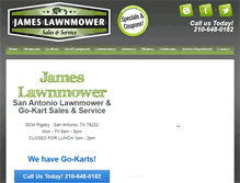 Tablet Screenshot of jameslawnmower.com